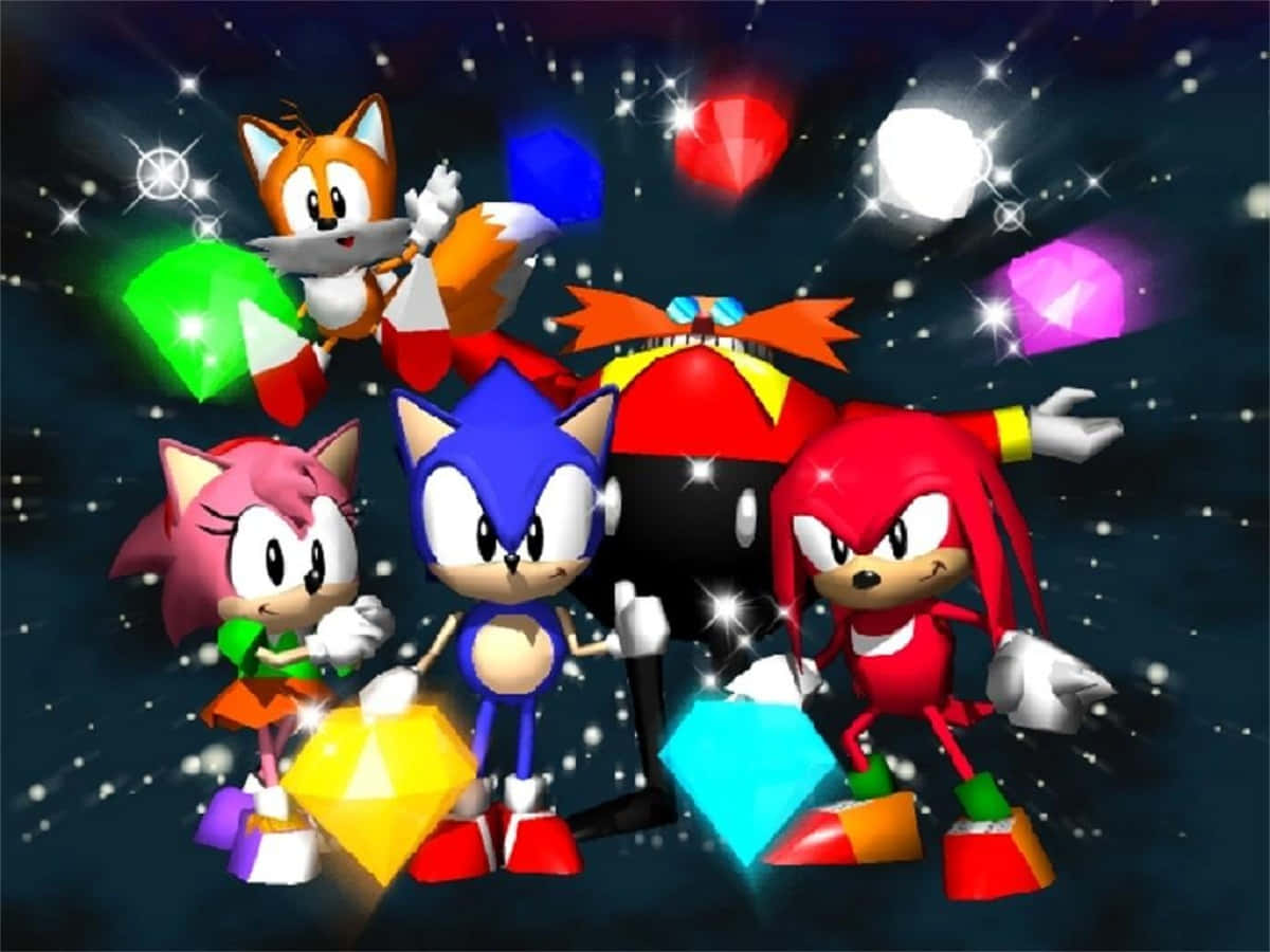 Collection of Seven Chaos Emeralds Wallpaper