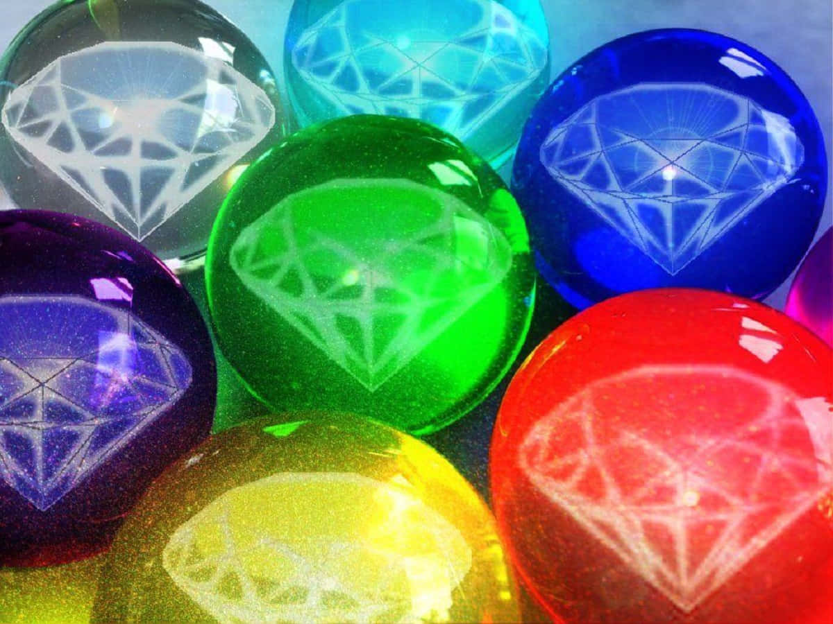 Vibrant Chaos Emeralds from Sonic the Hedgehog Series Wallpaper