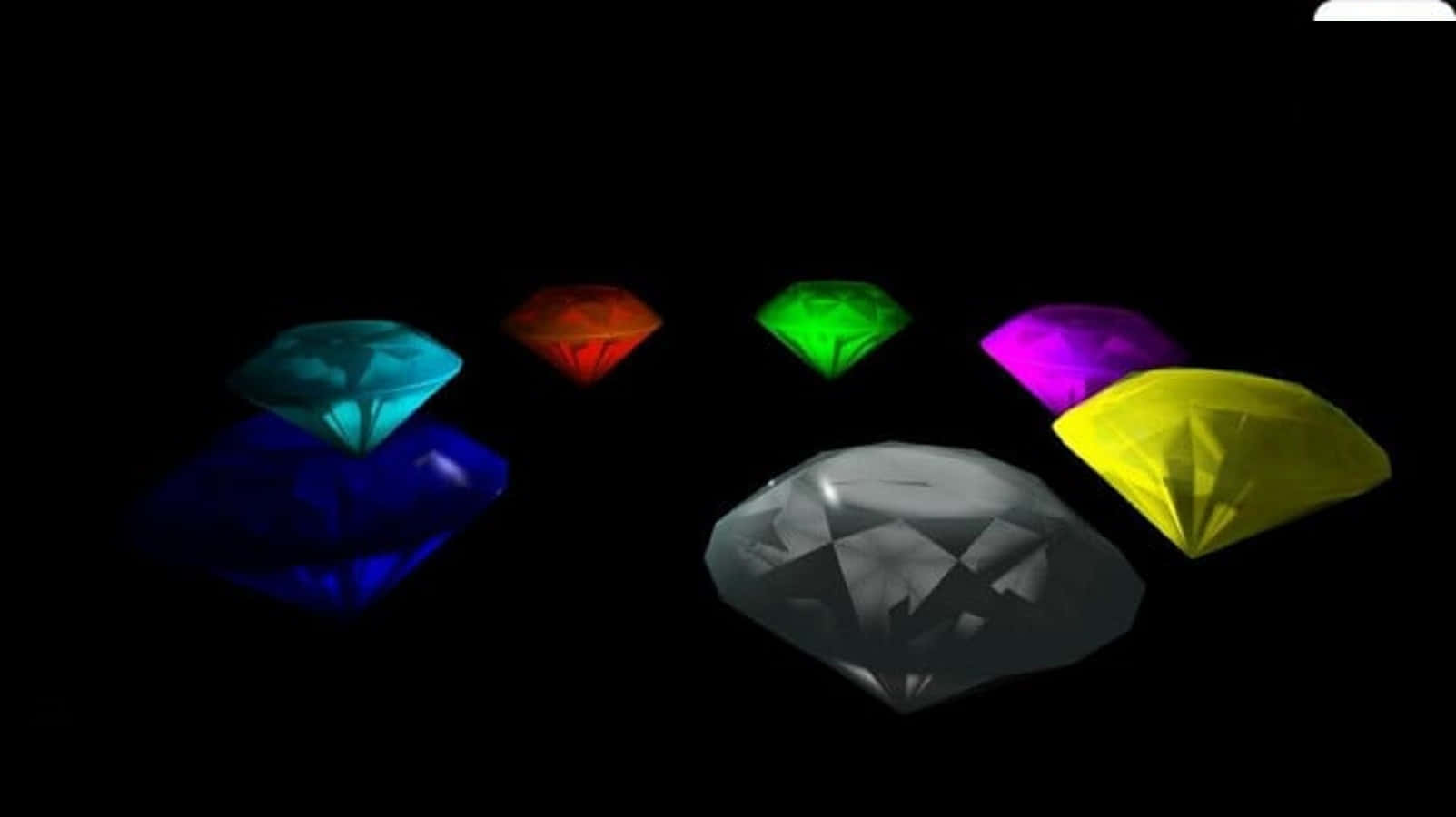 The legendary Chaos Emeralds in all their radiant glory Wallpaper