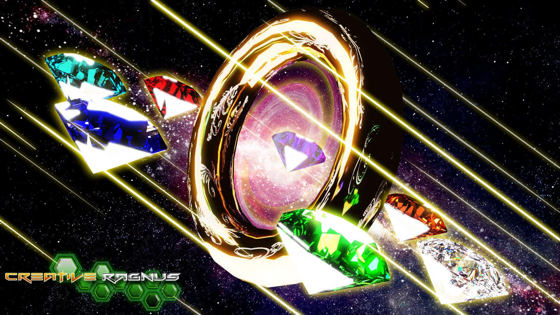Vibrant Chaos Emeralds Unleashed Wallpaper