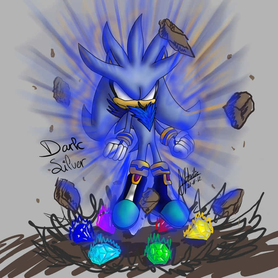 Esmeraldasde Caos Vibrantes De La Serie Sonic The Hedgehog. Fondo de pantalla