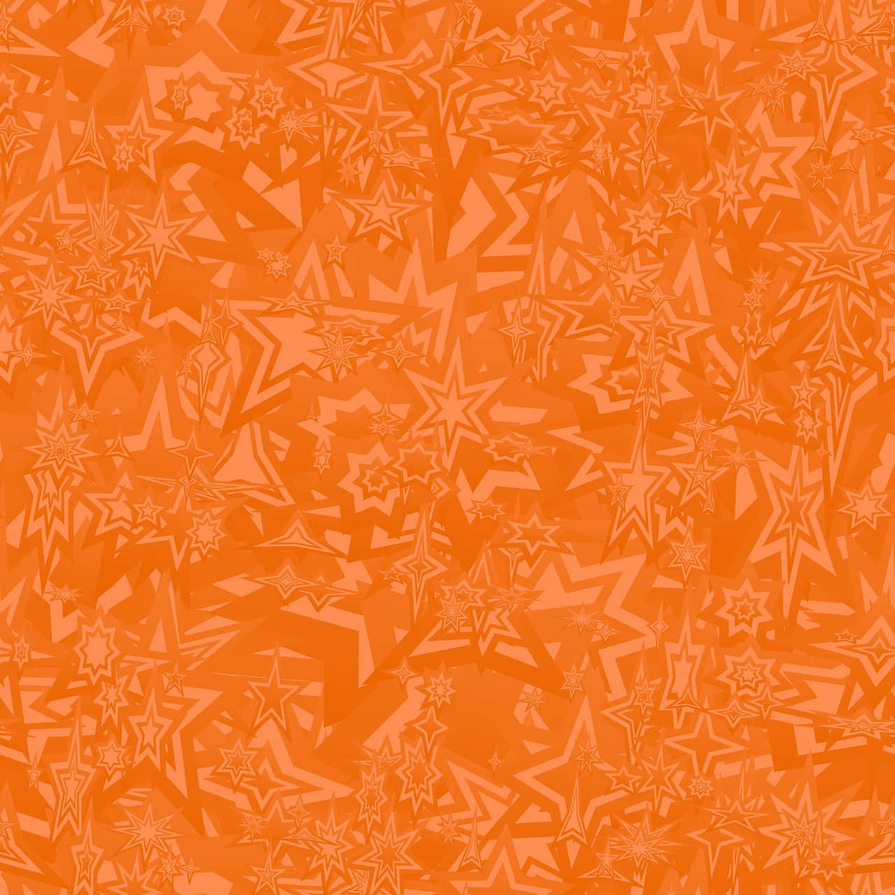 oranger stjerne baggrund med stjerner blinkende Wallpaper