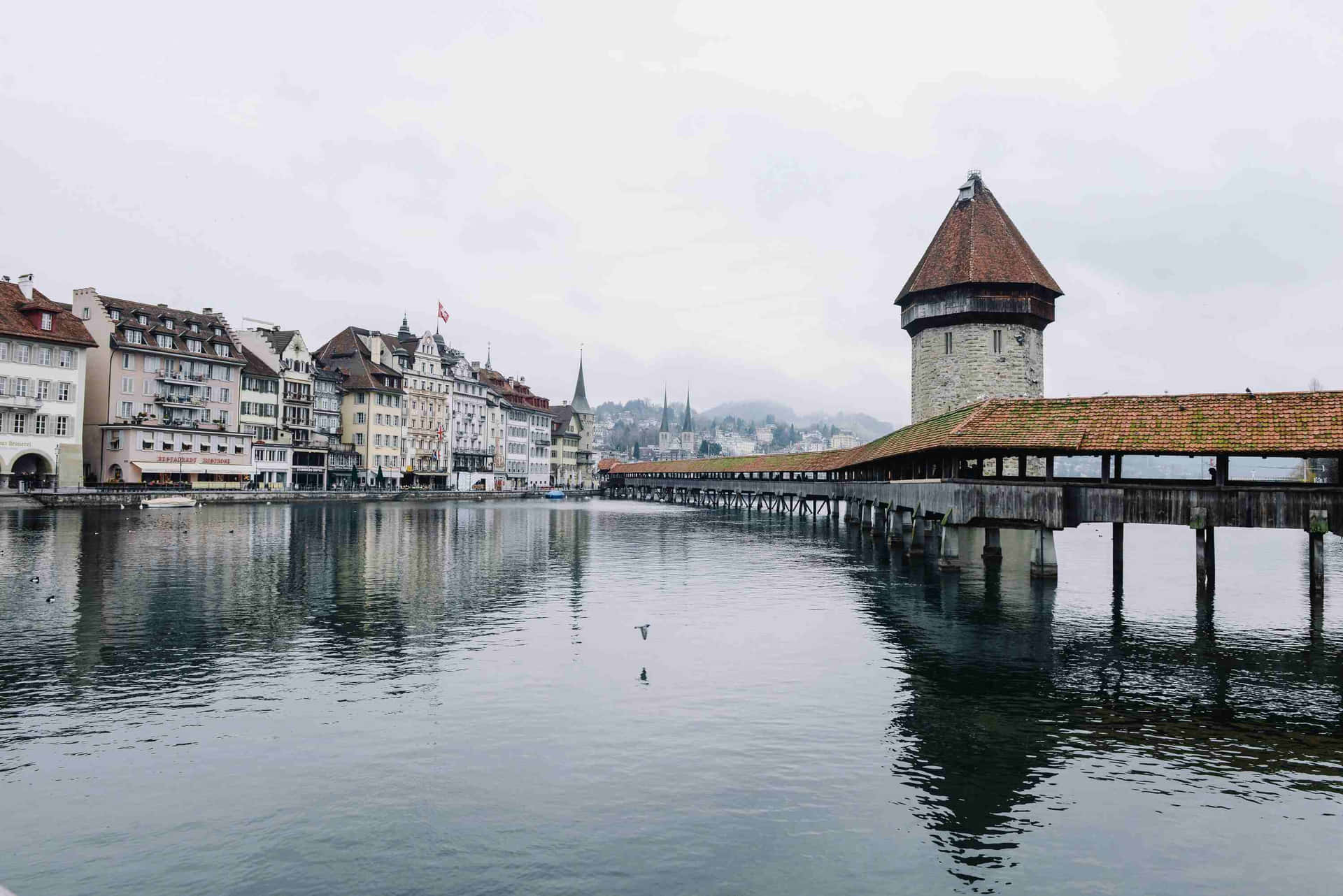 Chapel Bridge Lucerne Switzerland Wallpaper