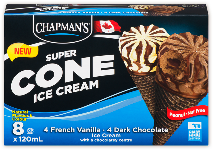 Chapmans Super Cone Ice Cream Box PNG