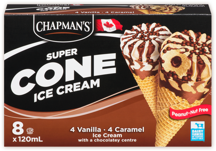 Chapmans Super Cone Ice Cream Packaging PNG
