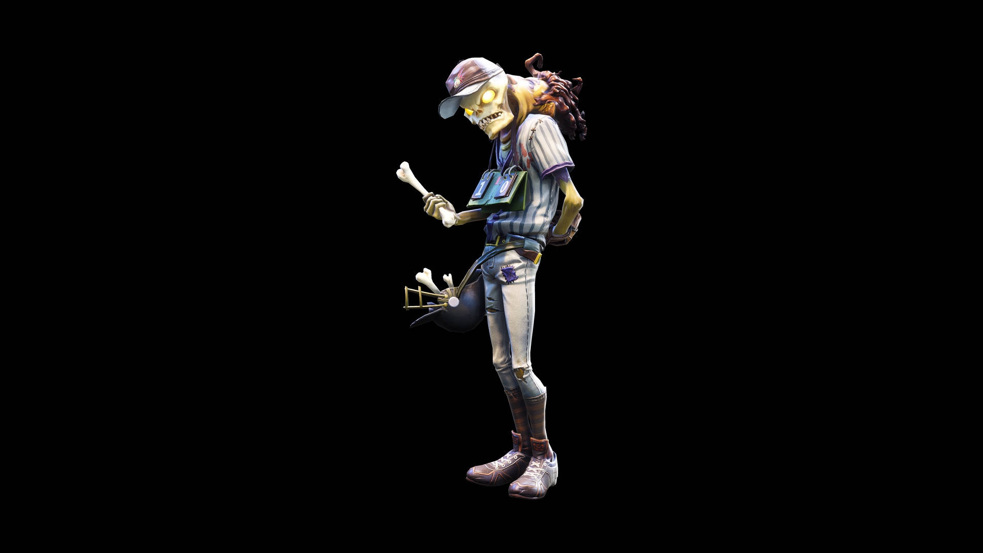 Character Wearing Skull Fortnite Skin Wallpaper