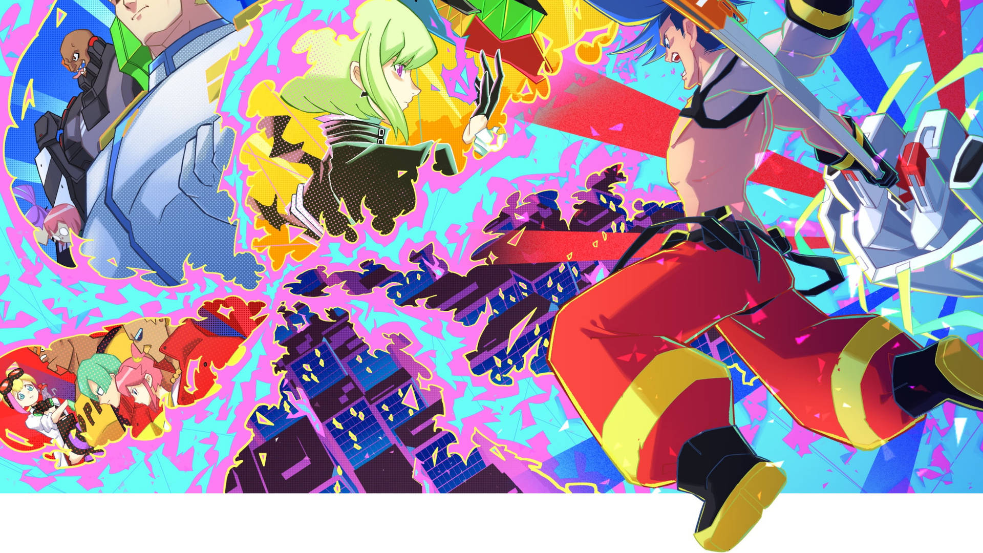 Characters Digital Art Promare Background