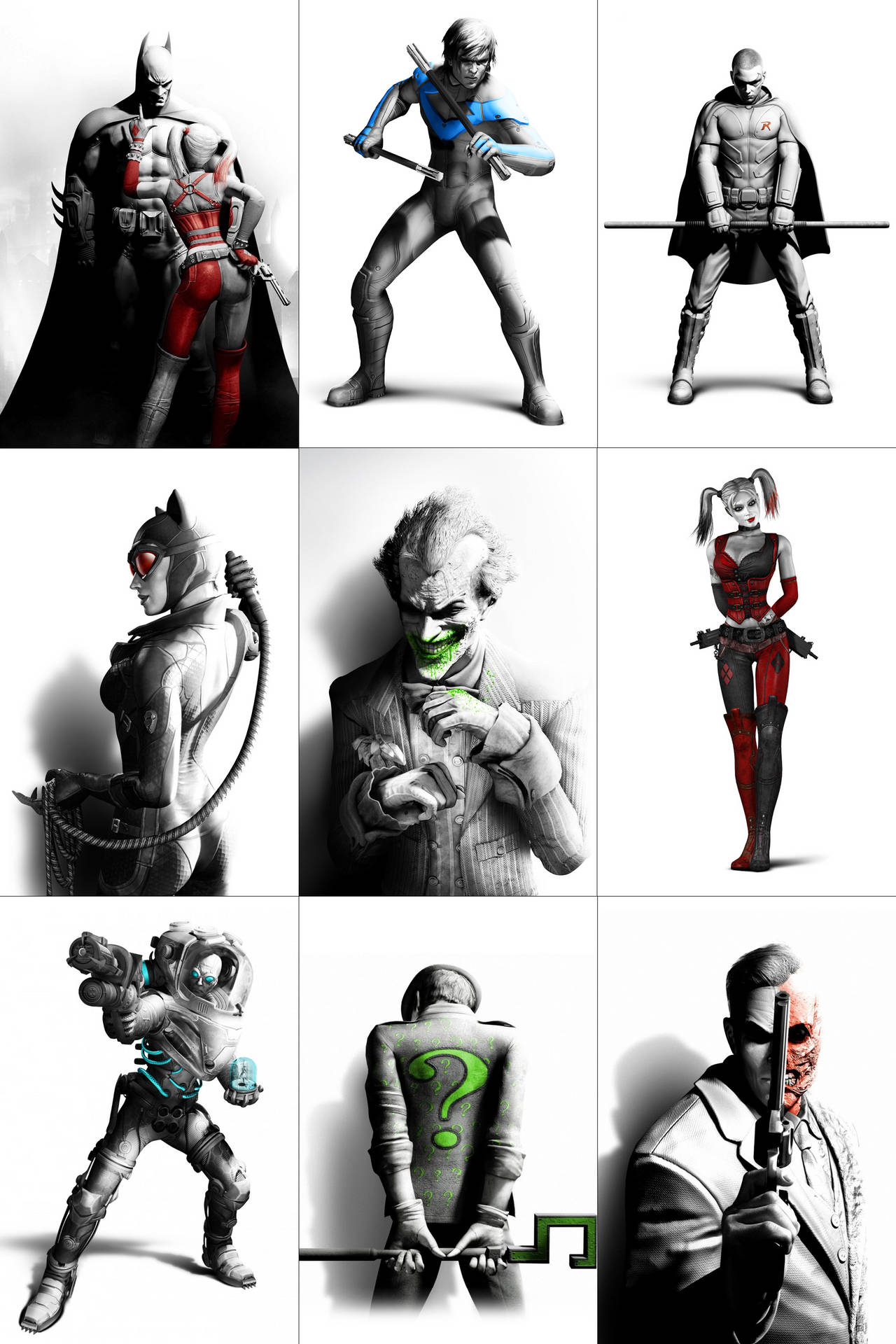 Characters Of Batman Arkham City Iphone Wallpaper