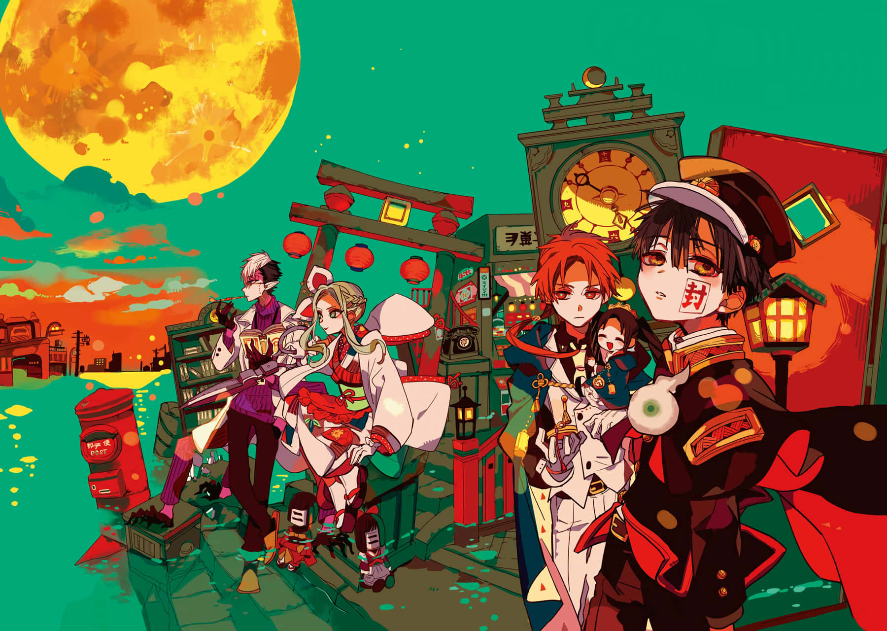 Udforsk magi med Hanako-kun og hans venner, uanset hvor du er! Wallpaper