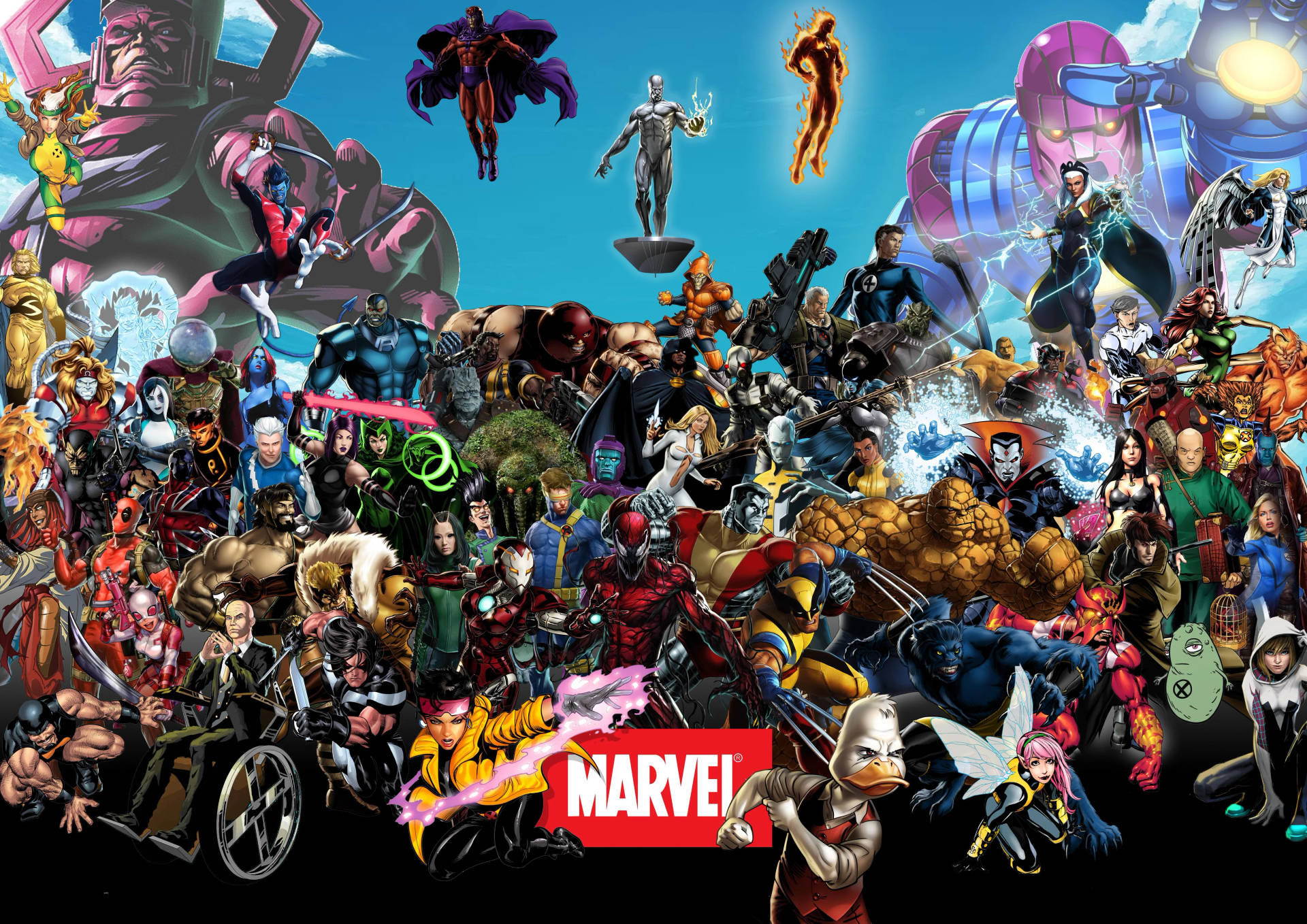 Charaktererfrån Marvel Laptop Wallpaper
