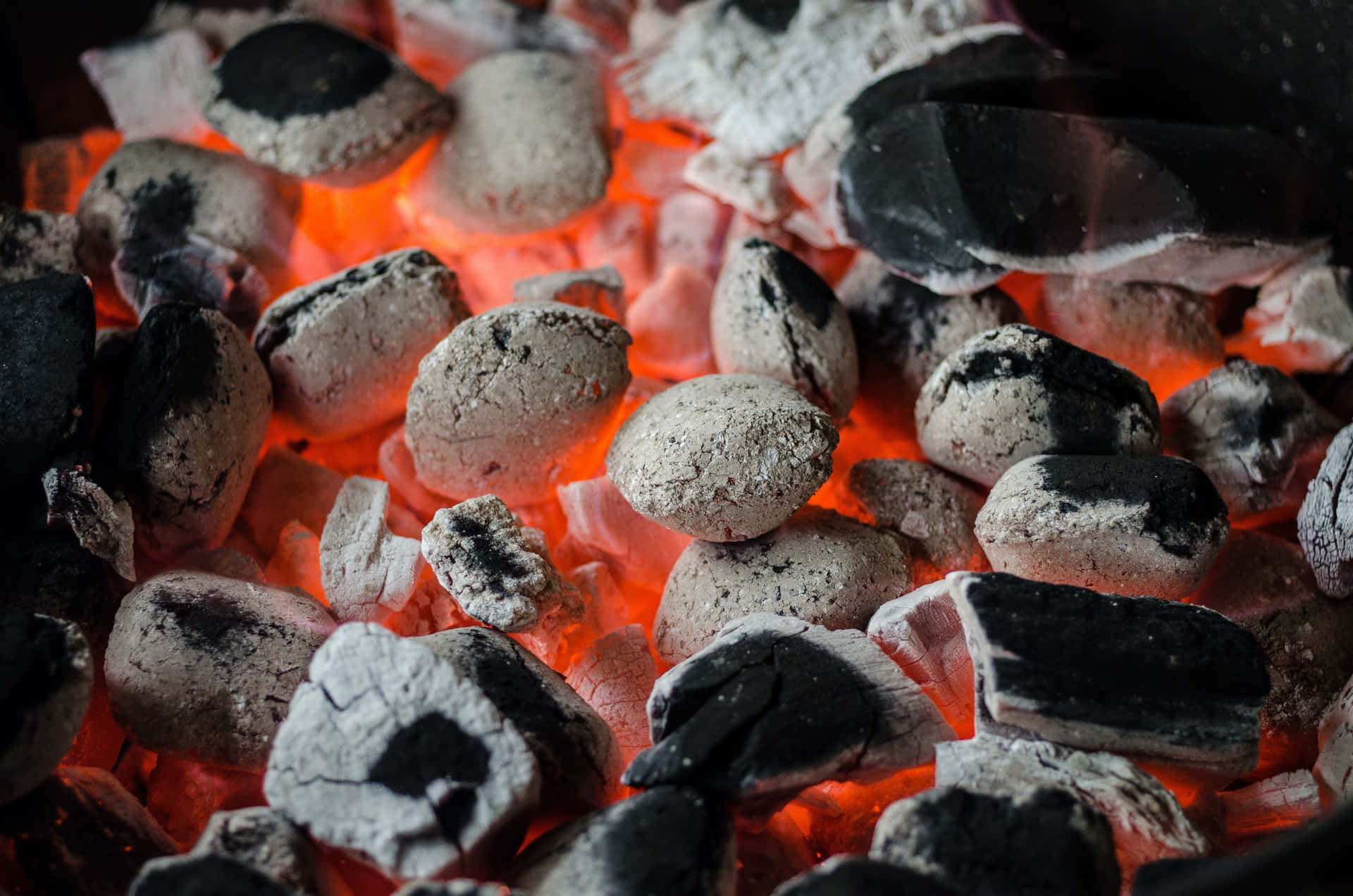 Charcoal Grilling With Charcoal And Coal
