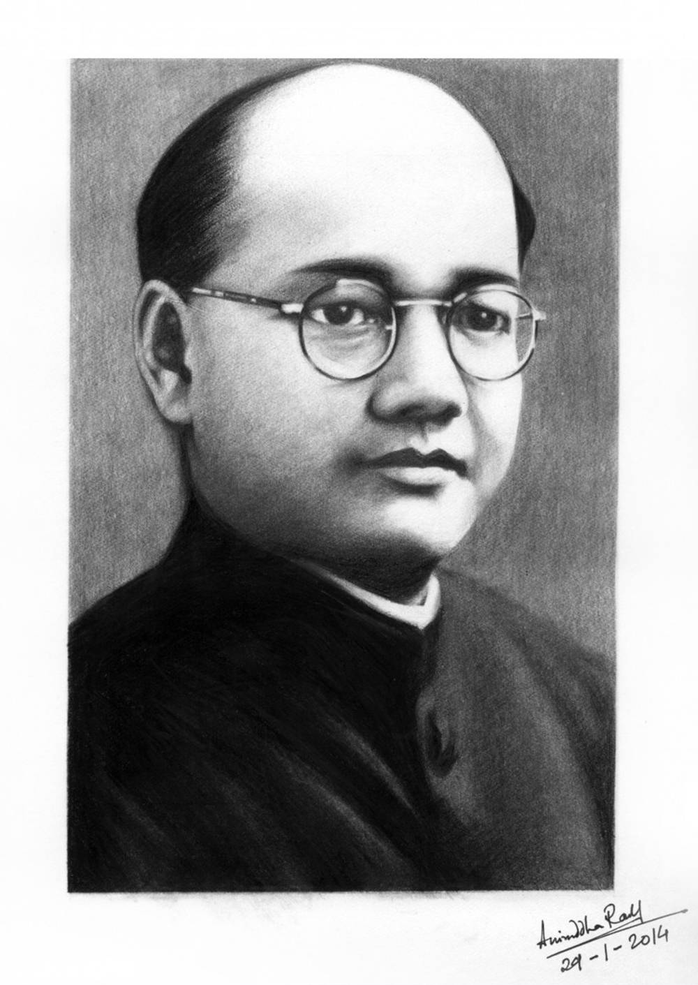 subhash chandra bose drawing step by step,netaji subhash chandra bose  drawing,how to draw netaji - YouTube