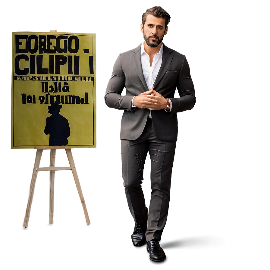 Charismatic Man In Suit Png 05242024 PNG