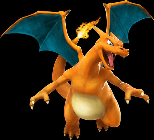 Charizard Fire Breathing Pokemon PNG