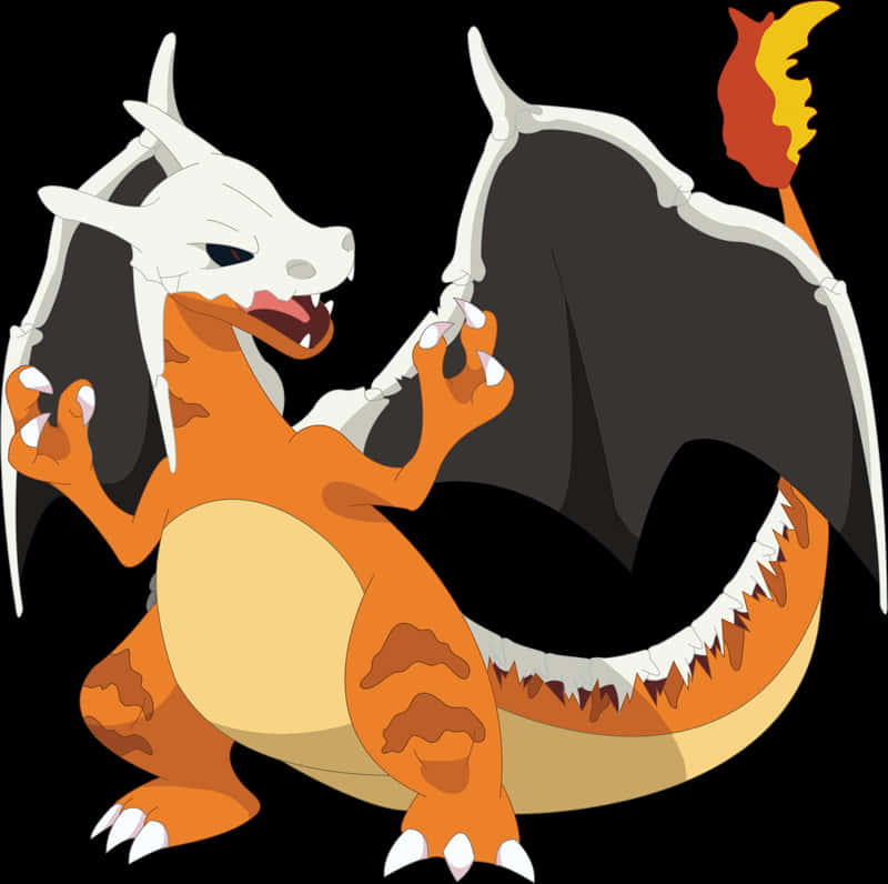 Charizard_ Flame_ Tail_ Animated_ Character PNG