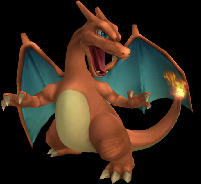 Charizard_ Flaming_ Tail PNG