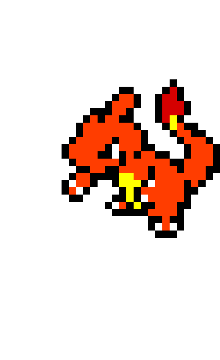 Charizard Pixel Art PNG