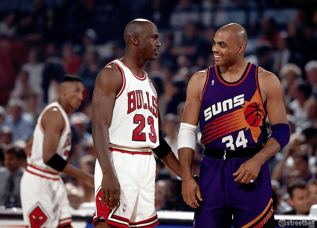 Charles Barkley Michael Jordan Chicago Bulls NBA Wallpaper