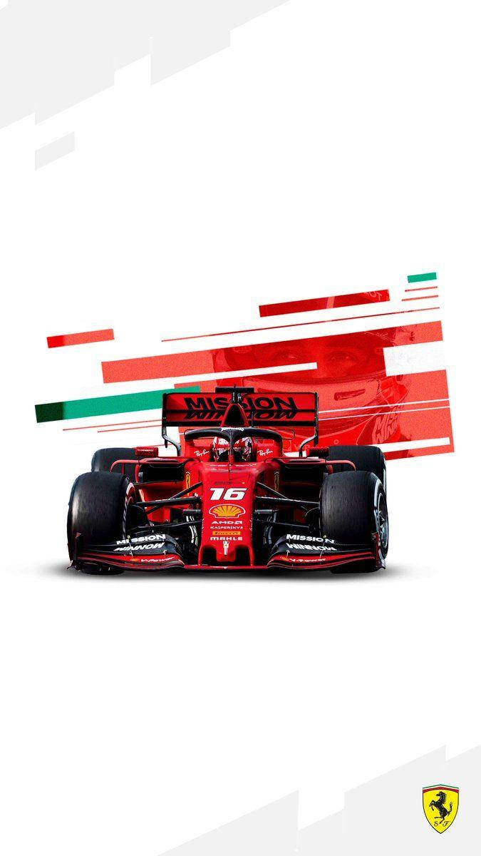Charles Leclerc Ferrari Green Red Stripes Wallpaper