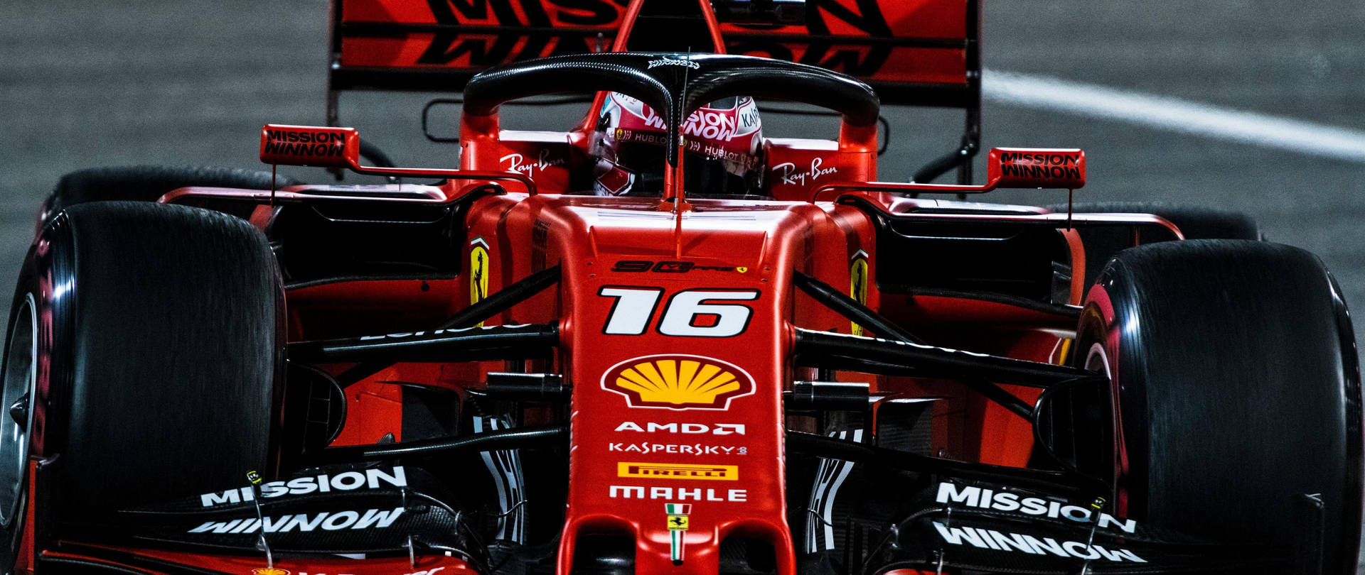 Charles Leclerc Zoomed Car Wallpaper