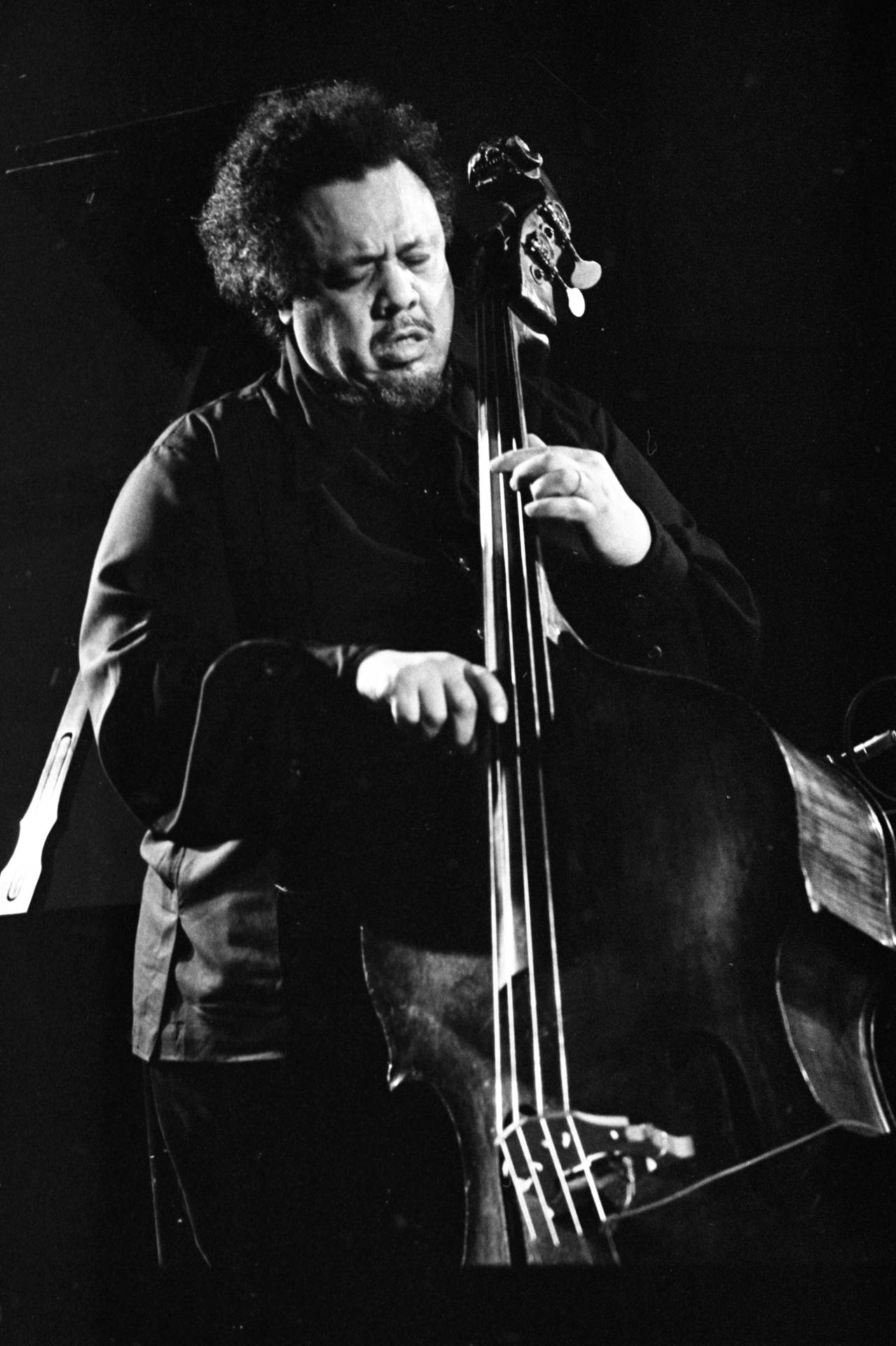 Charles Mingus spiller sjælefuldt basguitar. Wallpaper