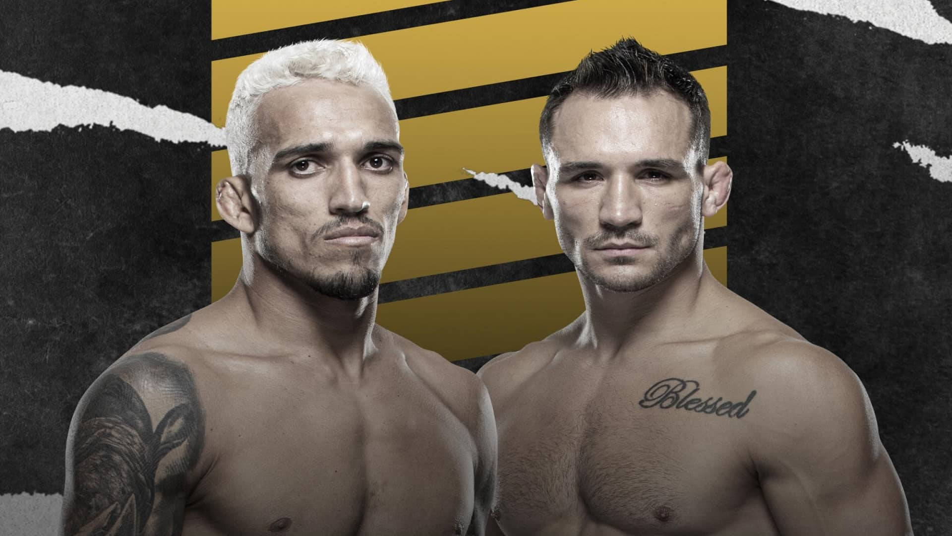 Charles Oliveira And Michael Chandler Poster Wallpaper