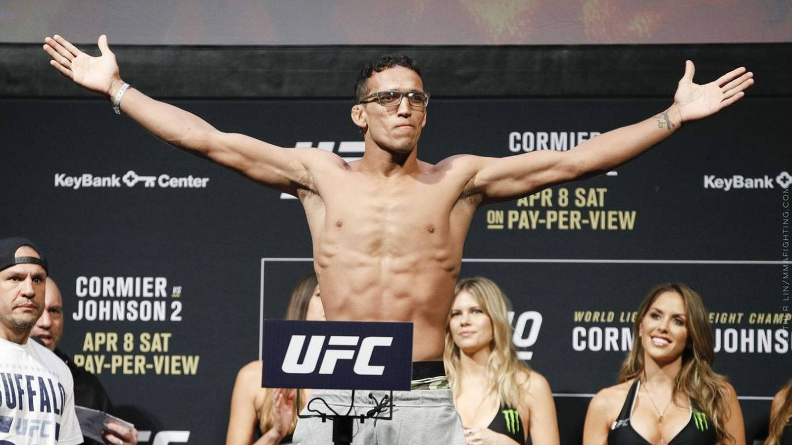 Charles Oliveira Arms Open Weigh-In Wallpaper