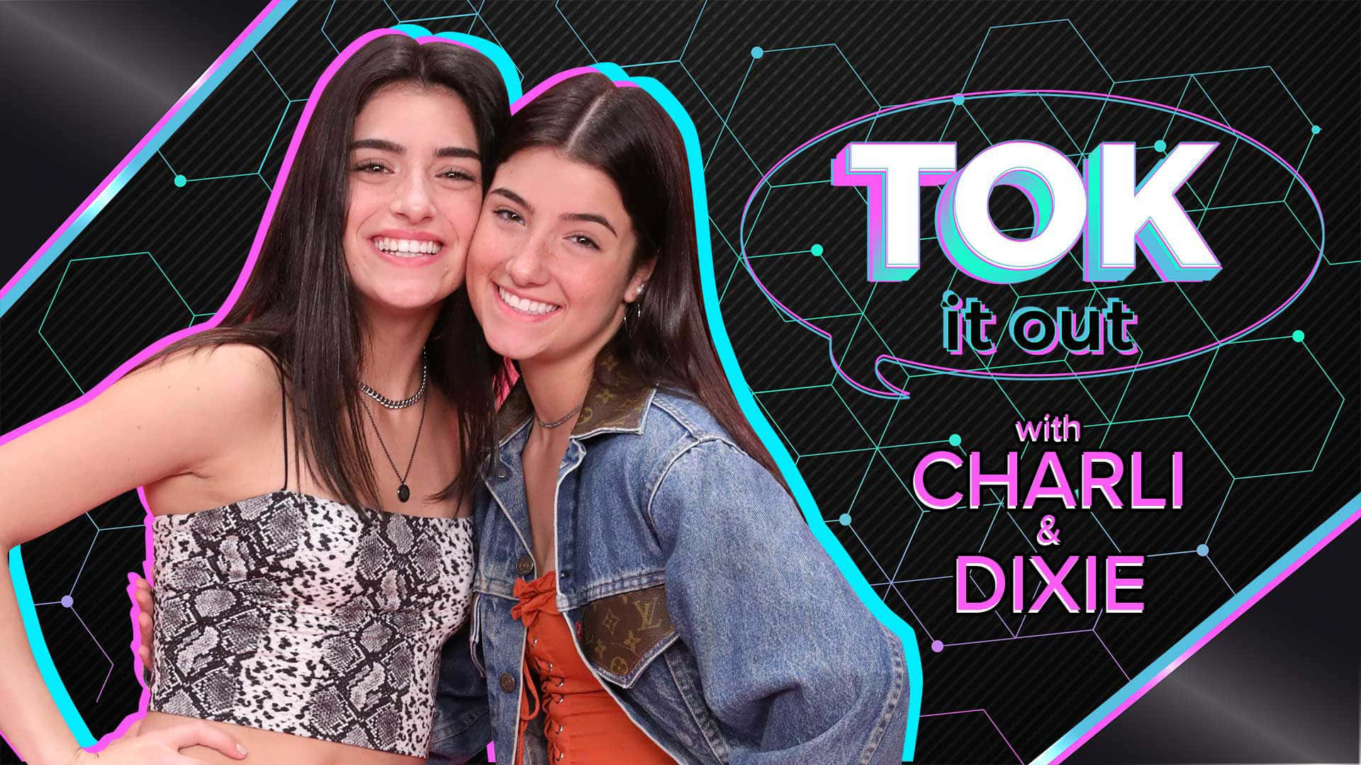Two Girls With The Words Tok It Out Wallpaper