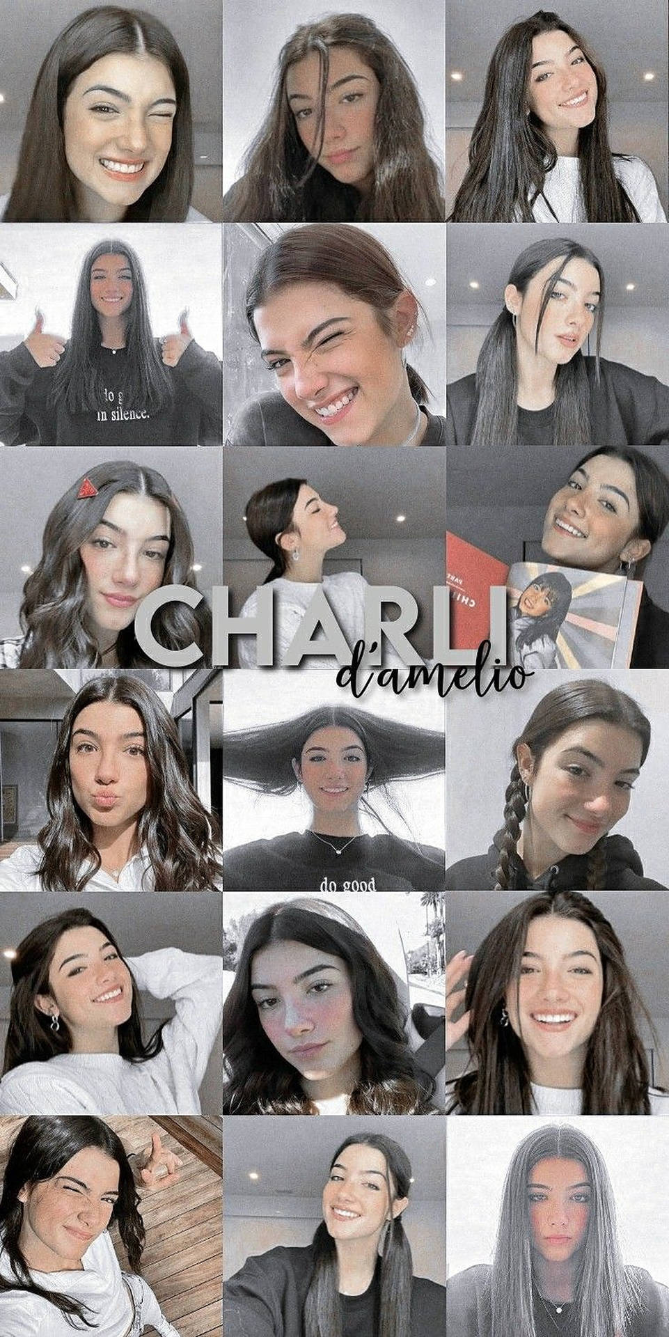 Charli D'amelio Aesthetic Collage Wallpaper