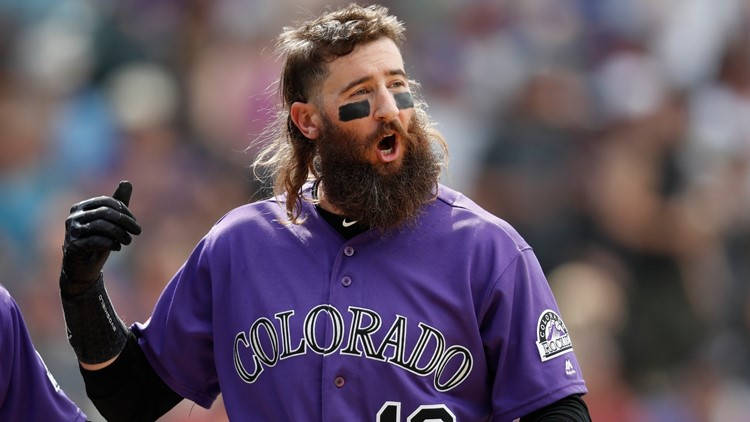 Download Charlie Blackmon Mouths Words Wallpaper