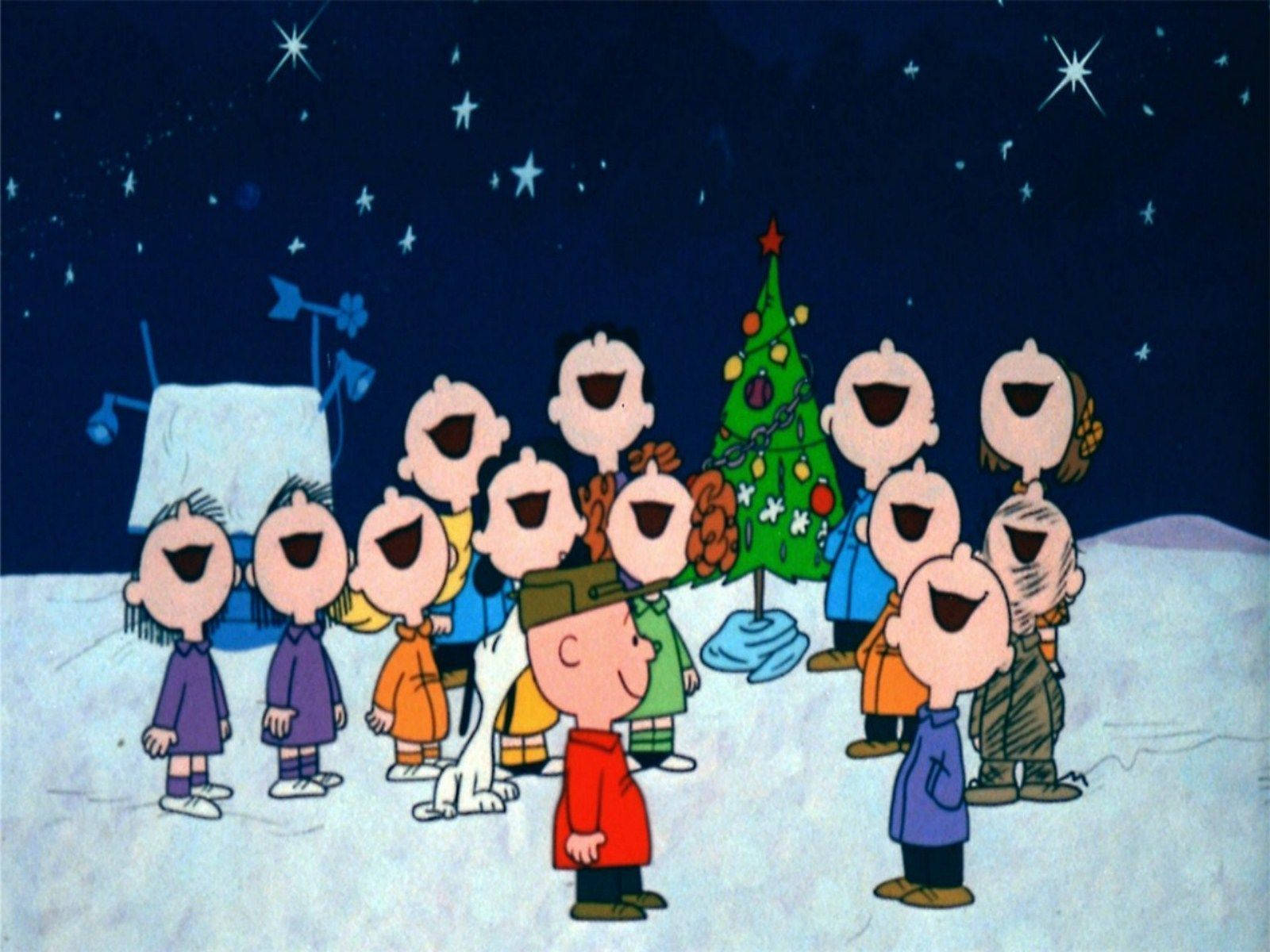 Charlie Brown And Christmas Choir Wallpaper