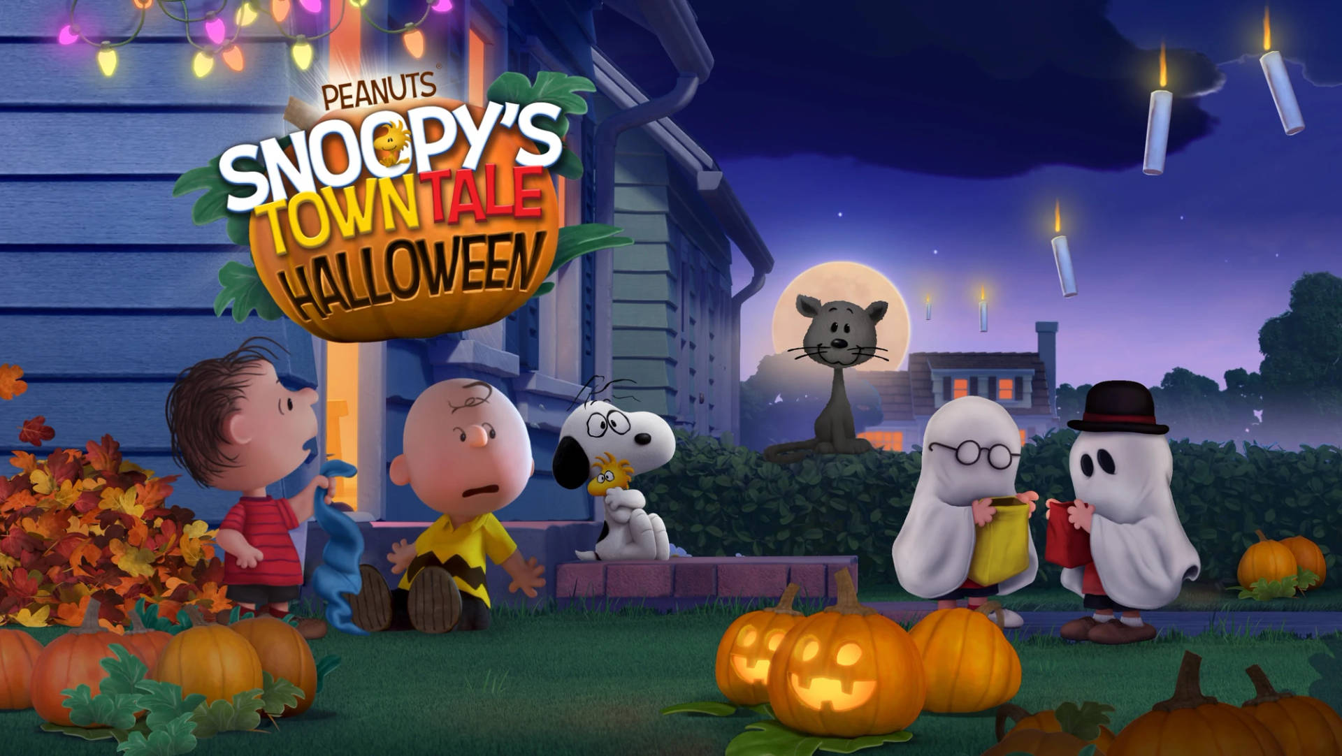 Charlie Brown And Peanuts Gang Halloween Wallpaper