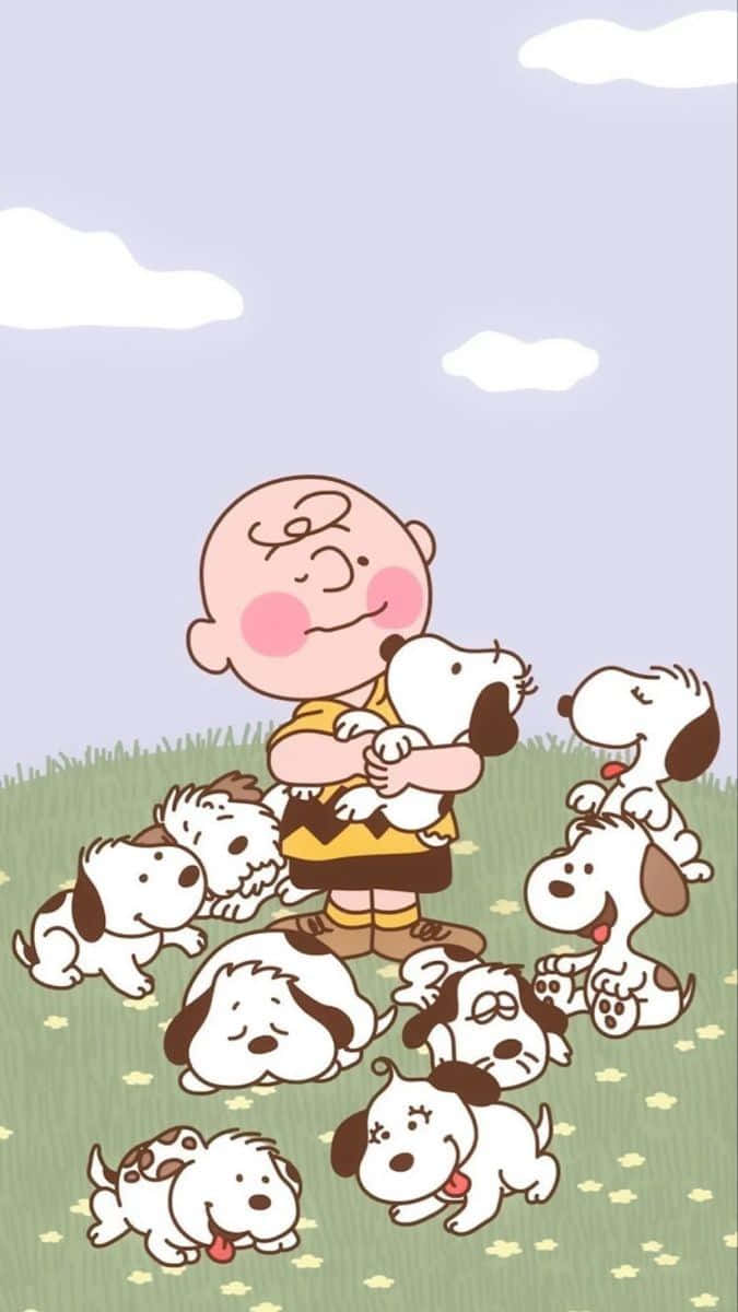 Charlie_ Brown_and_ Snoopy_ Friends_i Phone_ Wallpaper Wallpaper