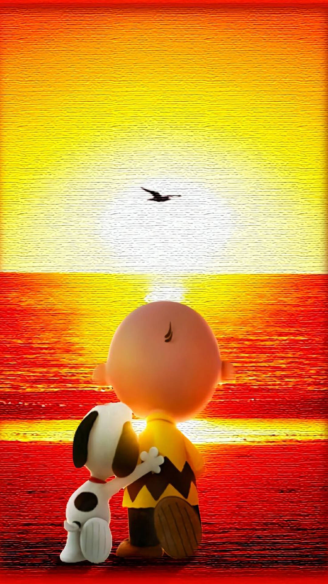 Charlie Brown And Snoopy Sunset