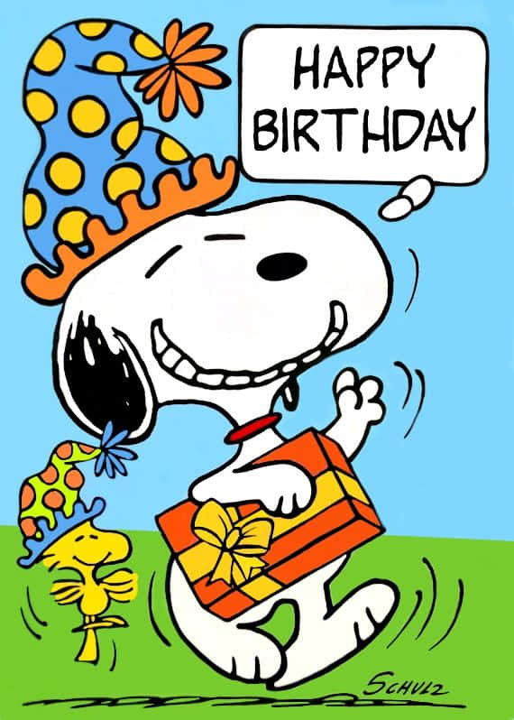 Fejré Charlie Brown's fødselsdag med hans venner! Wallpaper