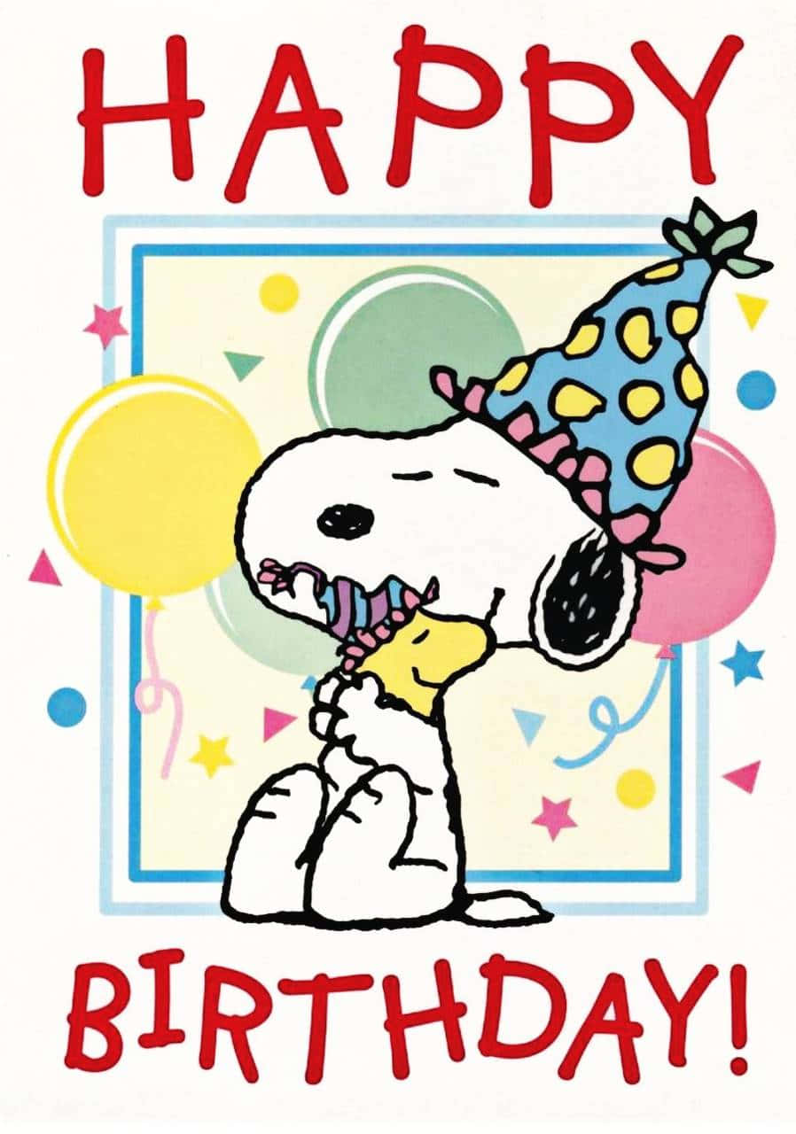 Vær med Charlie Brown og banden til at fejre hans fødselsdag! Wallpaper