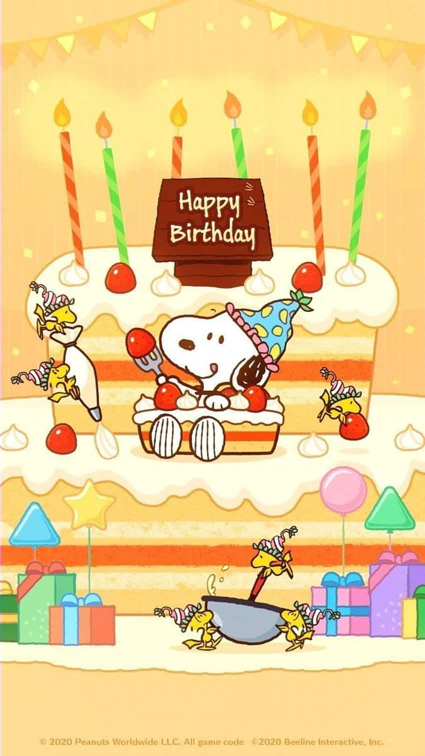 It's His Birthday, Celebrate with Charlie Brown! Wallpaper