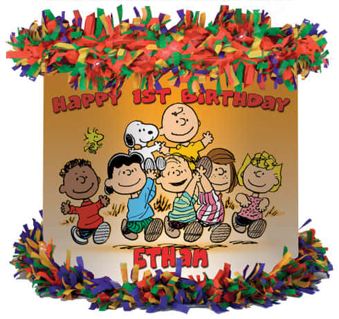 Fejrer en meget speciel dag med Charlie Brown på hans fødselsdag! Wallpaper