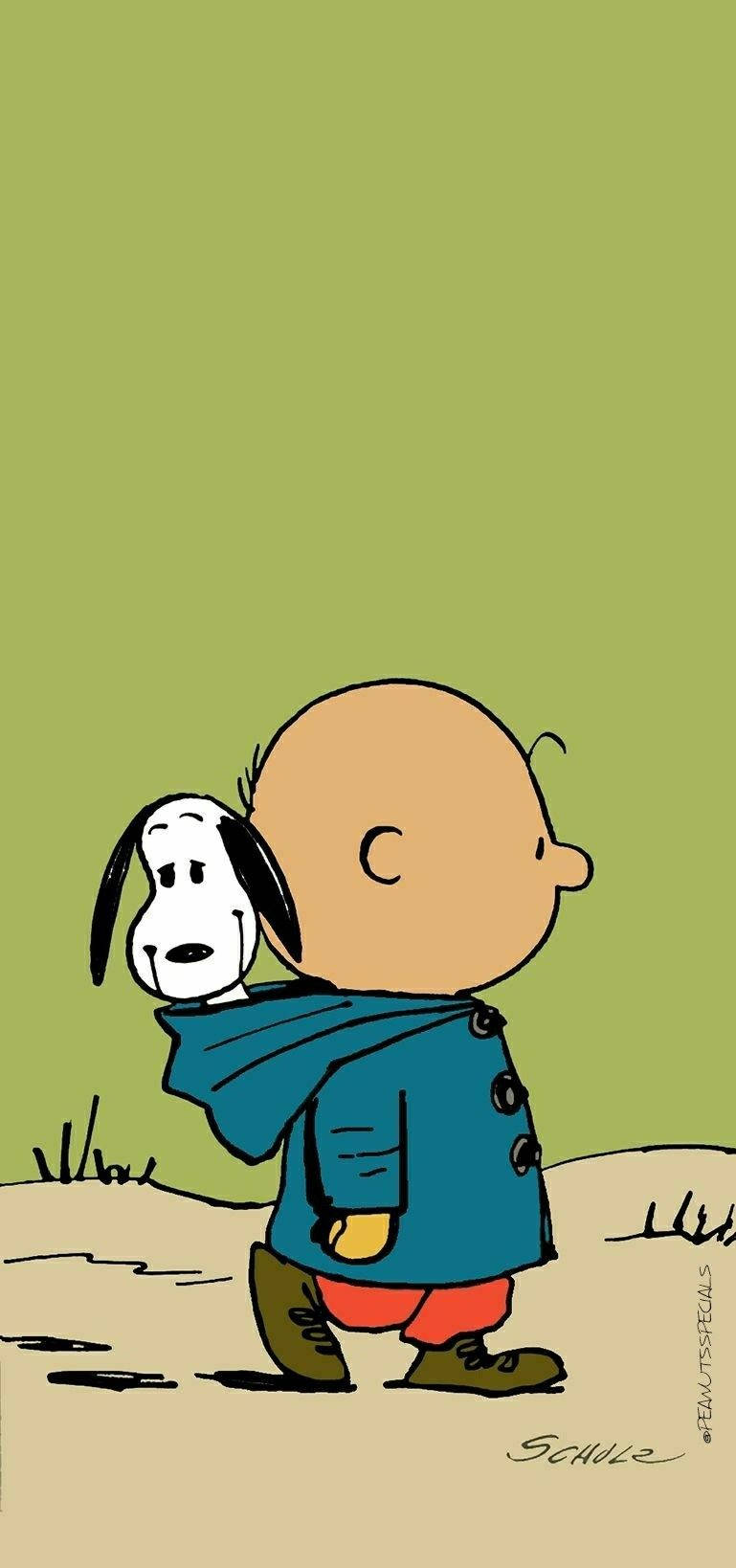 Charlie Brown Carrying Snoopy Wallpaper