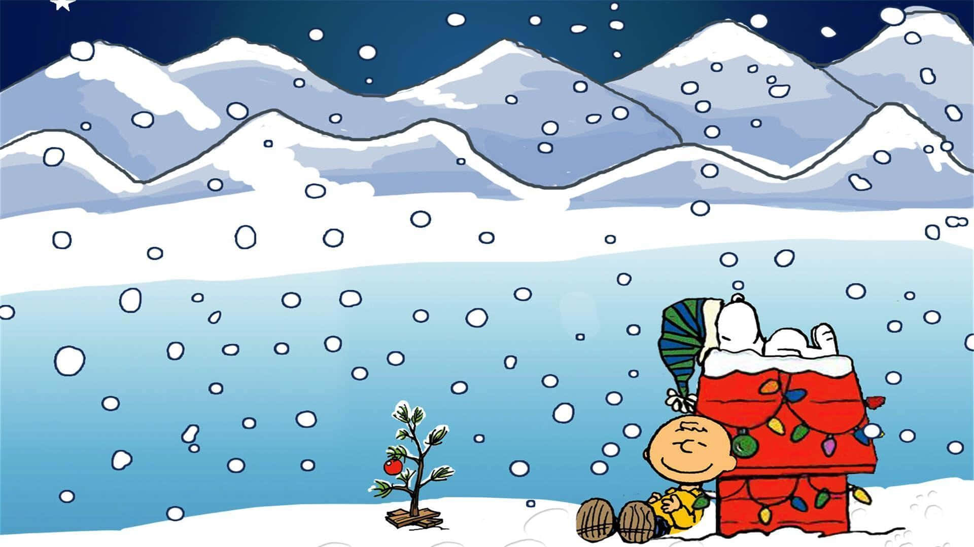 Charlie Brown Celebrates the Christmas Spirit Wallpaper