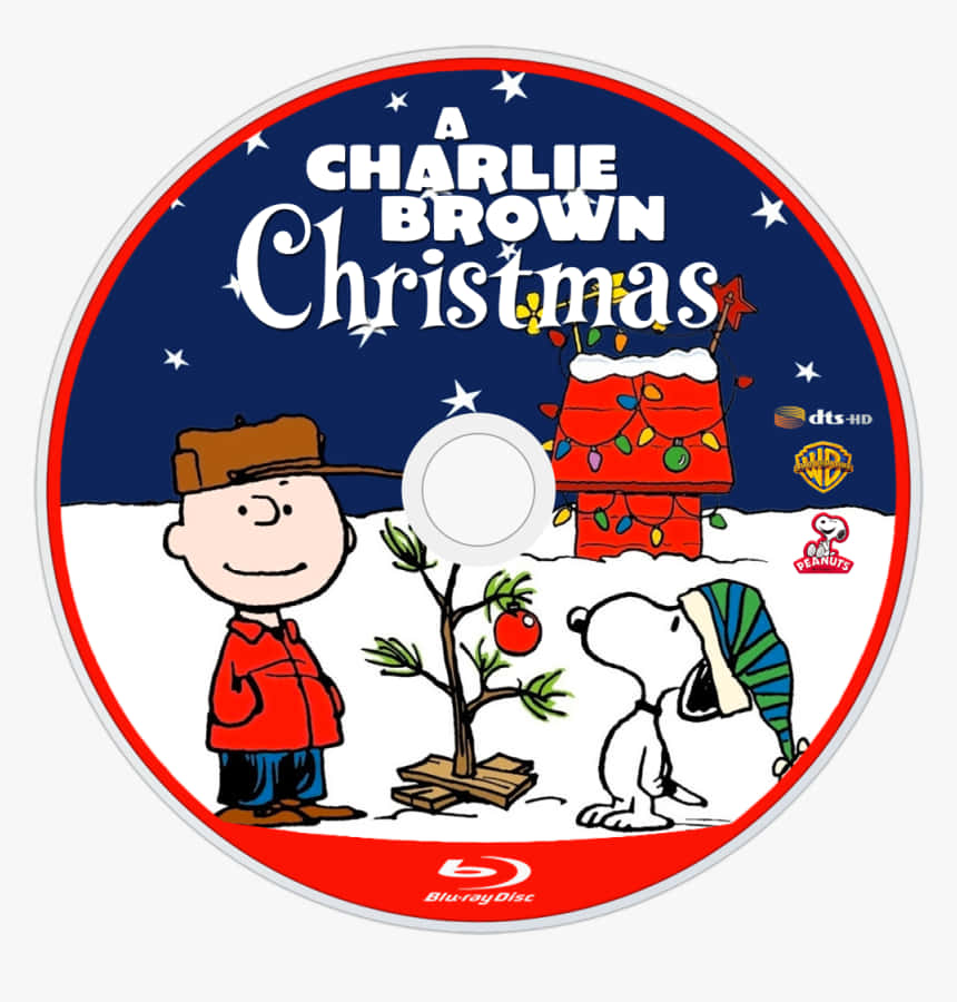 Charliebrown Och Snoopy Firar Jul Tillsammans. Wallpaper