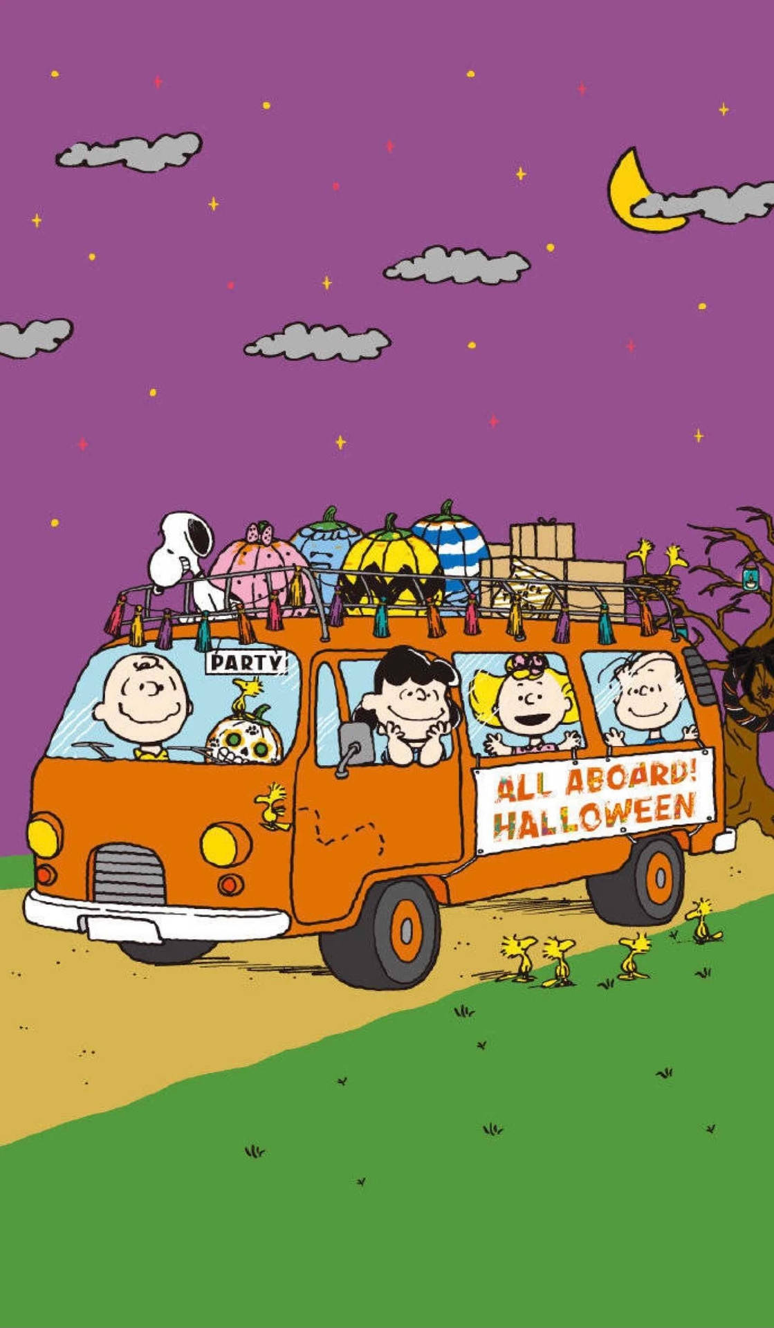 Charlie Brown Halloween Camping Wallpaper