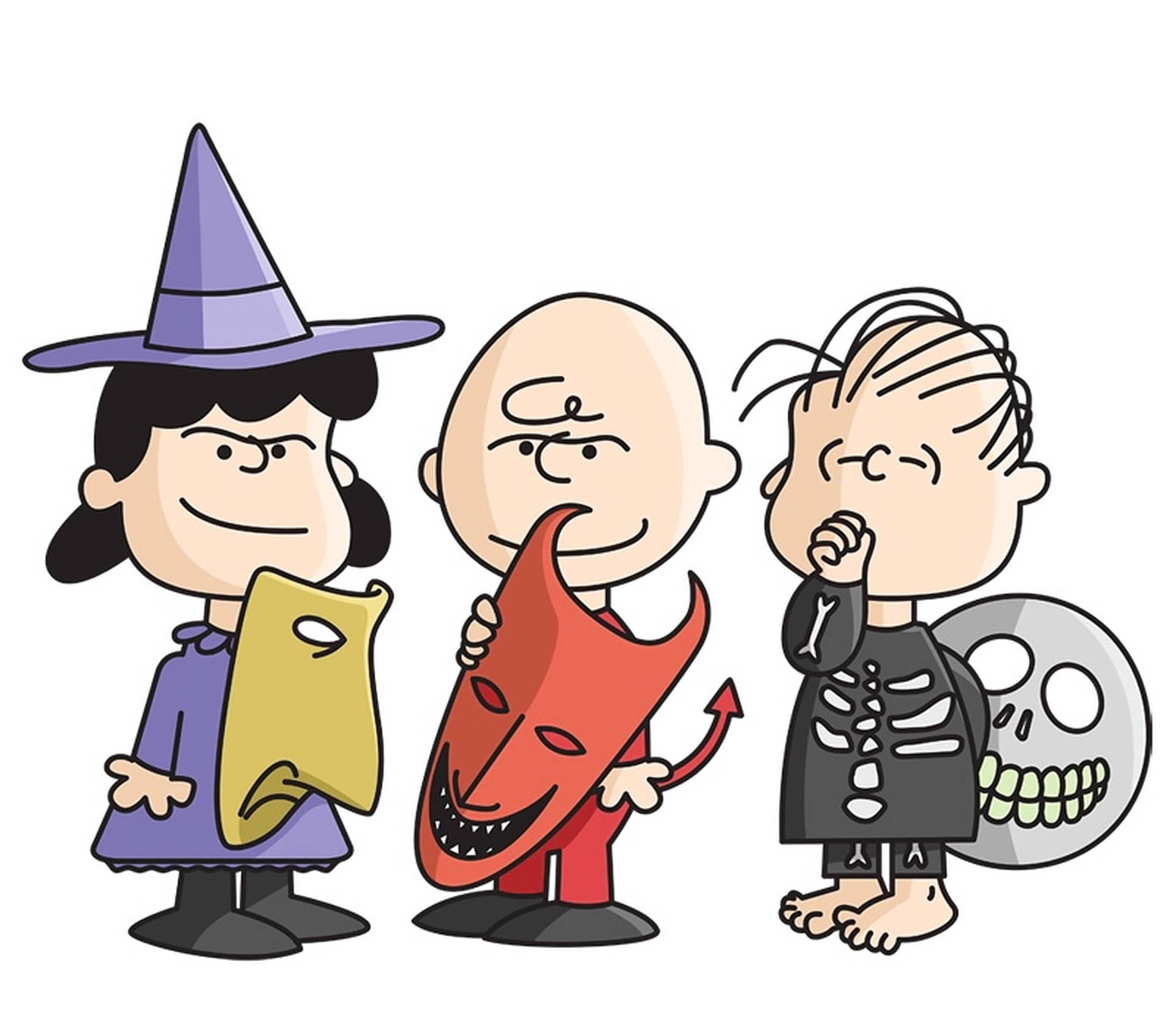 Charlie Brown Halloween Illustration Art Wallpaper