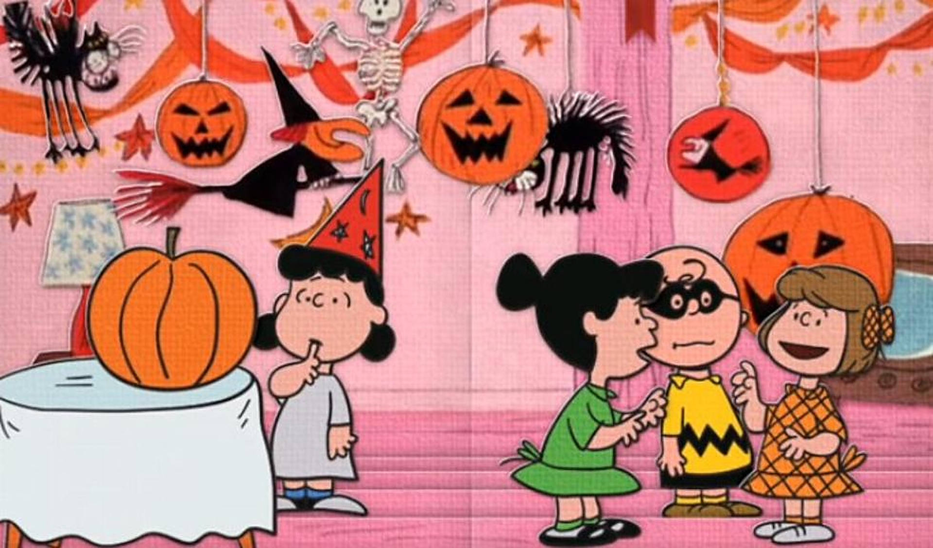 Charlie Brown Halloween Illustration Wallpaper
