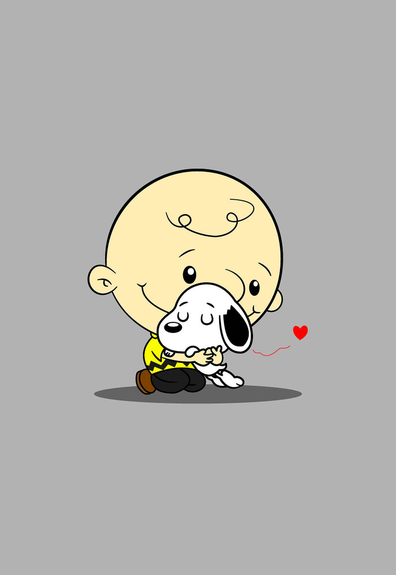 Charlie Brown Hugging Snoopy