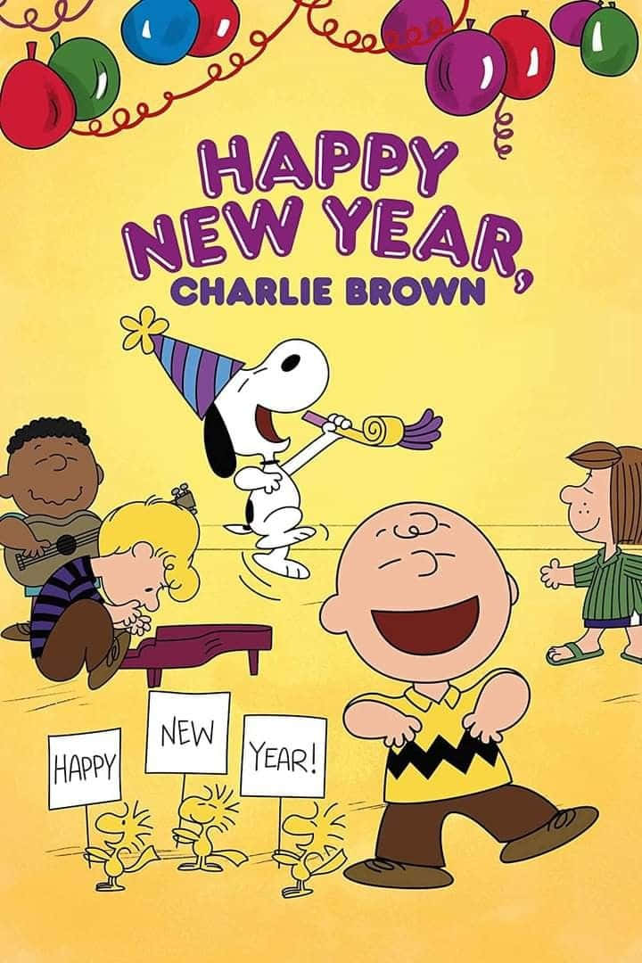 Cumprimentode Ano Novo Do Charlie Brown. Papel de Parede