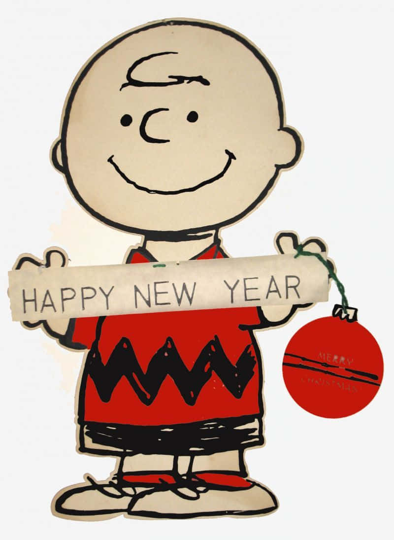 Charlie Brown New Year Greeting Wallpaper