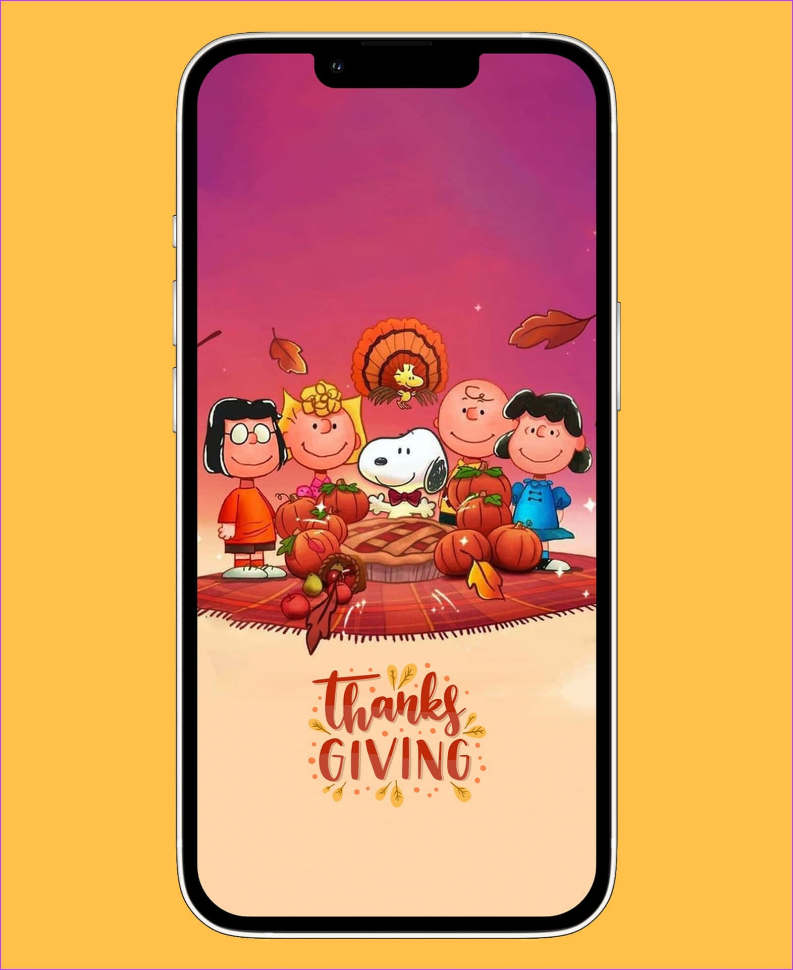 "Charlie Brown and Friends Celebrate Thanksgiving" Wallpaper