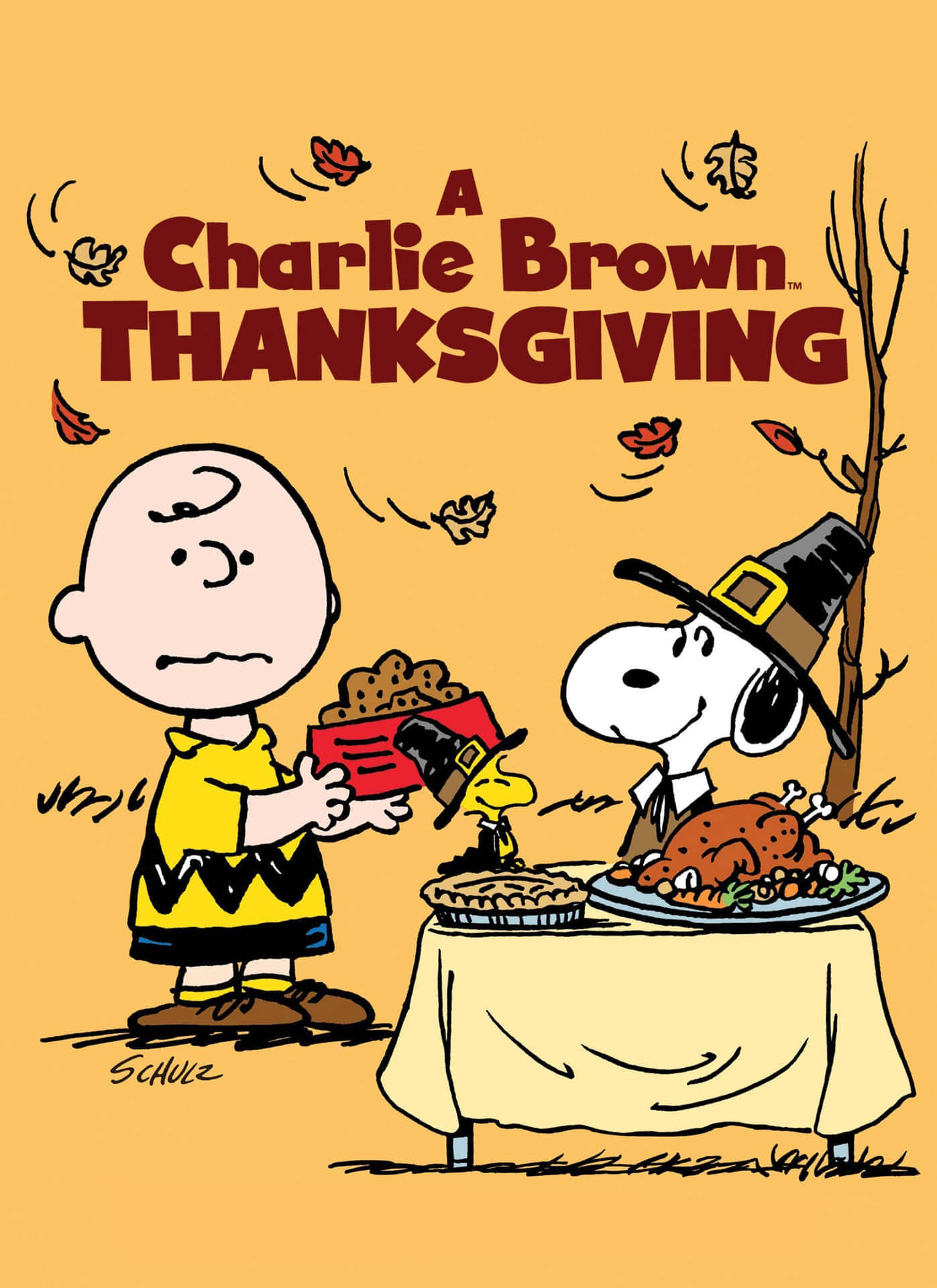 Firathanksgiving Med Charlie Brown Och Gänget! Wallpaper