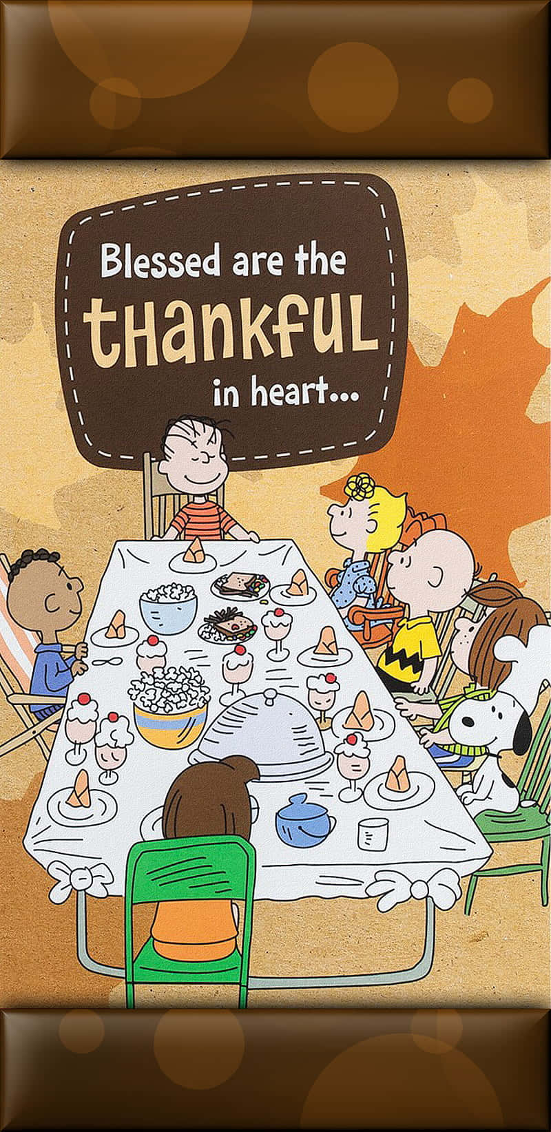 Charliebrown Feiert Thanksgiving. Wallpaper
